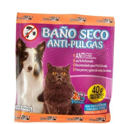 BAÑO SECO ANTIPULGAS PARA PERROS Y GATOS