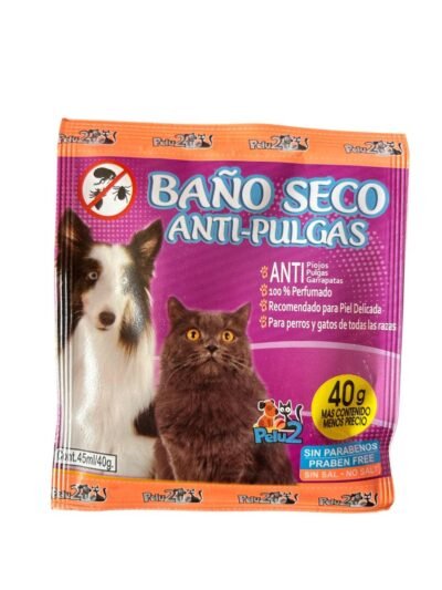 BAÑO SECO ANTIPULGAS PARA PERROS Y GATOS