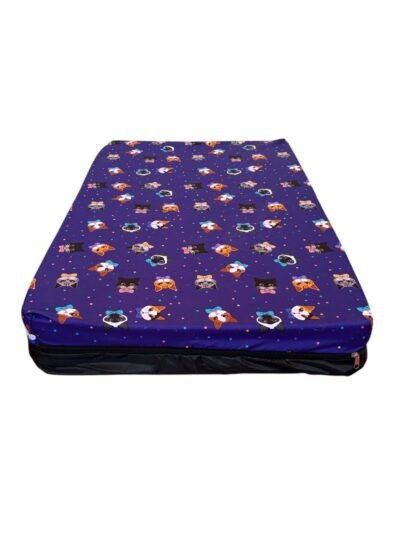 COLCHONETA AZUL OSCURO ESTAMPADA