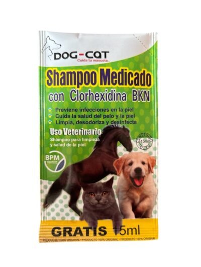 SHAMPOO MEDICADO CON CLORHEXIDINA PARA PERROS Y GATOS
