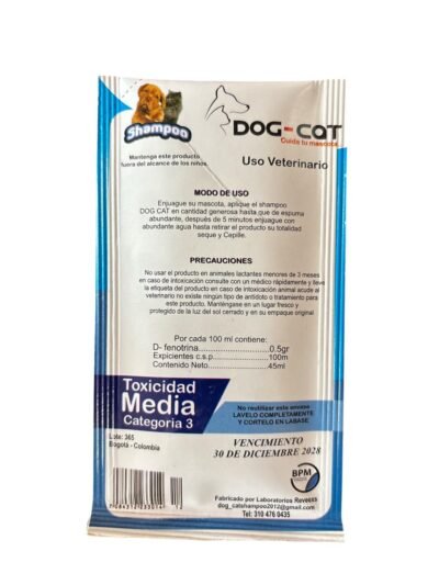 SHAMPOO ANTIPULGAS, PIOJOS Y GARRAPATAS PARA PERROS Y GATOS - Imagen 2