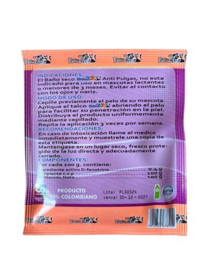 BAÑO SECO ANTIPULGAS PARA PERROS Y GATOS - Imagen 2