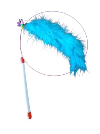BARA PLUMA CON SONAJERO Y ARO PARA GATO