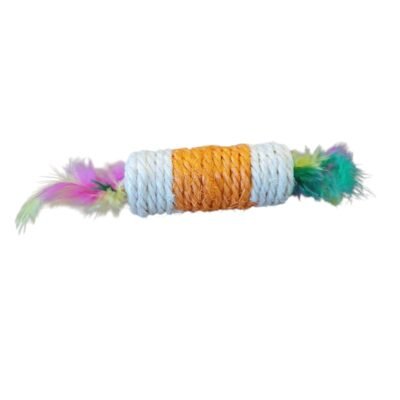 ROLLO DE SOGA DOBLE PLUMA CON SONAJERO