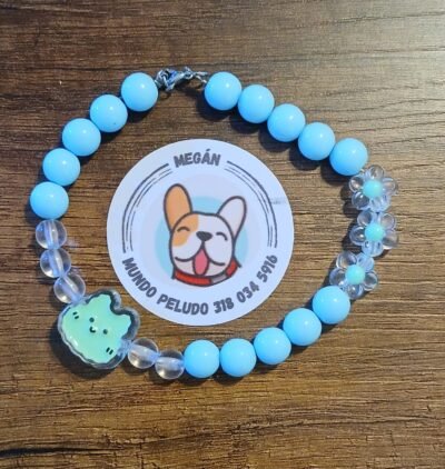 COLLAR PERLAS AZULES "XS"