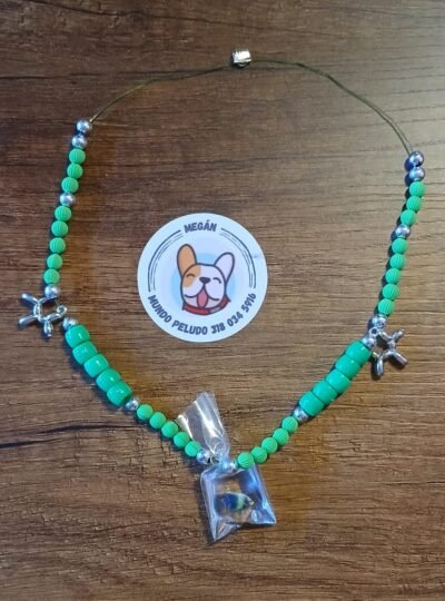 COLLAR PEZ VERDE "M"