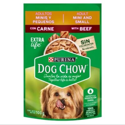 DOG CHOW ADULTOS MINIS Y PEQUEÑOS "CORDERO" 100 Gr