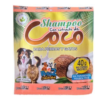 SHAMPOO CON ESTRACTO DE COCO PARA PERROS Y GATOS