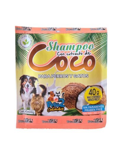 SHAMPOO CON ESTRACTO DE COCO PARA PERROS Y GATOS