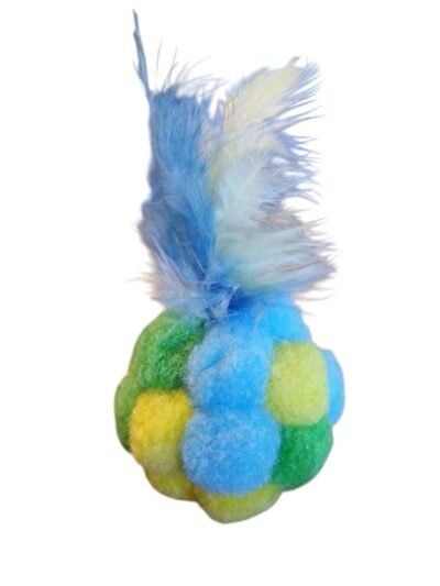 PELOTA PELUCHE CON PLUMAS