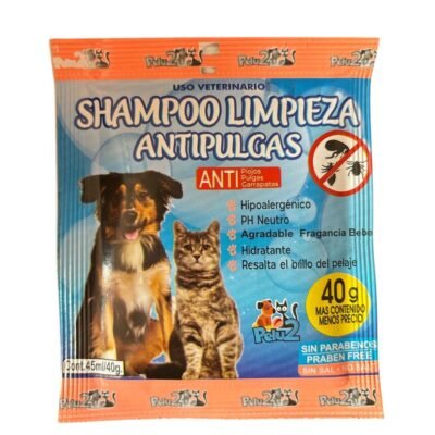 SHAMPOO LIMPIEZA ANTIPULGAS PARA PERROS Y GATOS