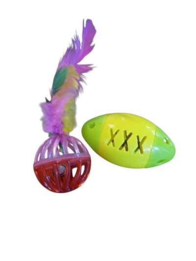 JUGUETE DOBLE CON PLUMA Y SONAJERO - Imagen 2