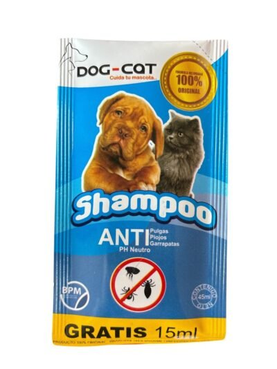 SHAMPOO ANTIPULGAS, PIOJOS Y GARRAPATAS PARA PERROS Y GATOS