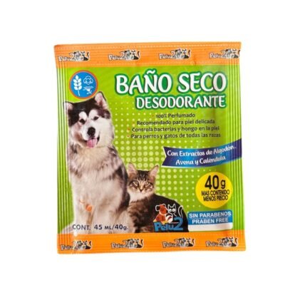 BAÑO SECO DESODORANTE PARA PERROS Y GATOS