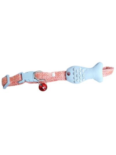 GARGANTILLA DE PESCADO CON SONAJERO PARA PERROS Y GATOS (PEQUEÑOS, MEDIANOS) - Imagen 6