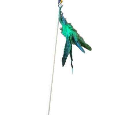 BARA PLUMA CON SONAJERO PARA GATO