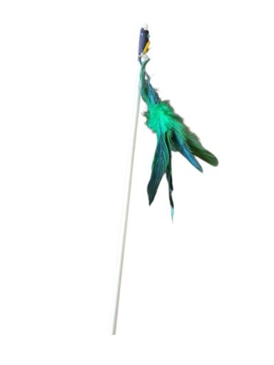 BARA PLUMA CON SONAJERO PARA GATO