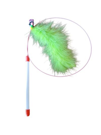 BARA PLUMA CON SONAJERO Y ARO PARA GATO - Imagen 2